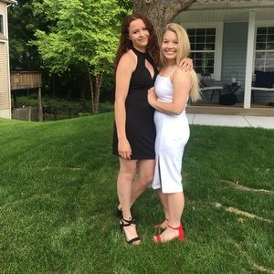 White dress with slit